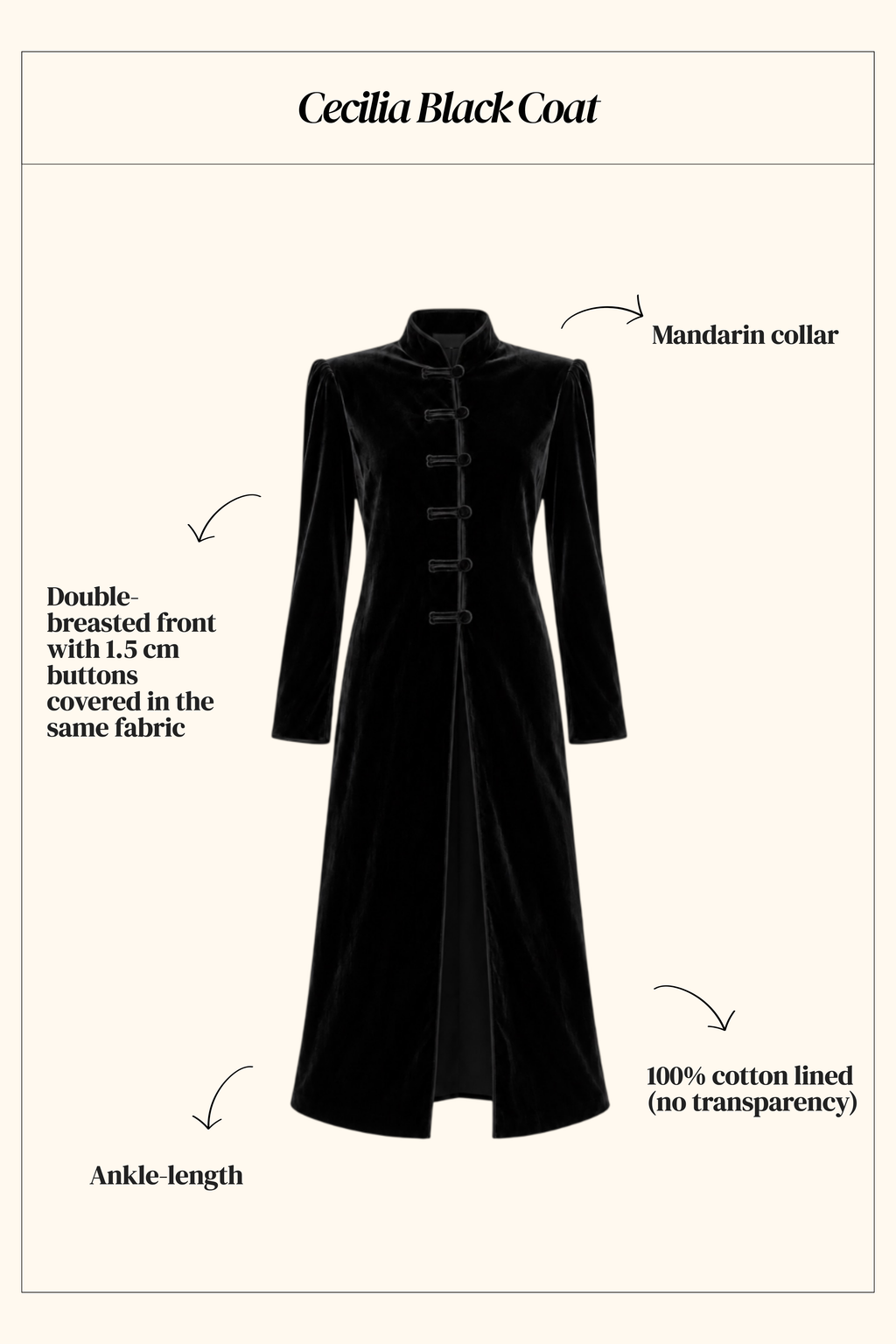 Cecilia Black Coat