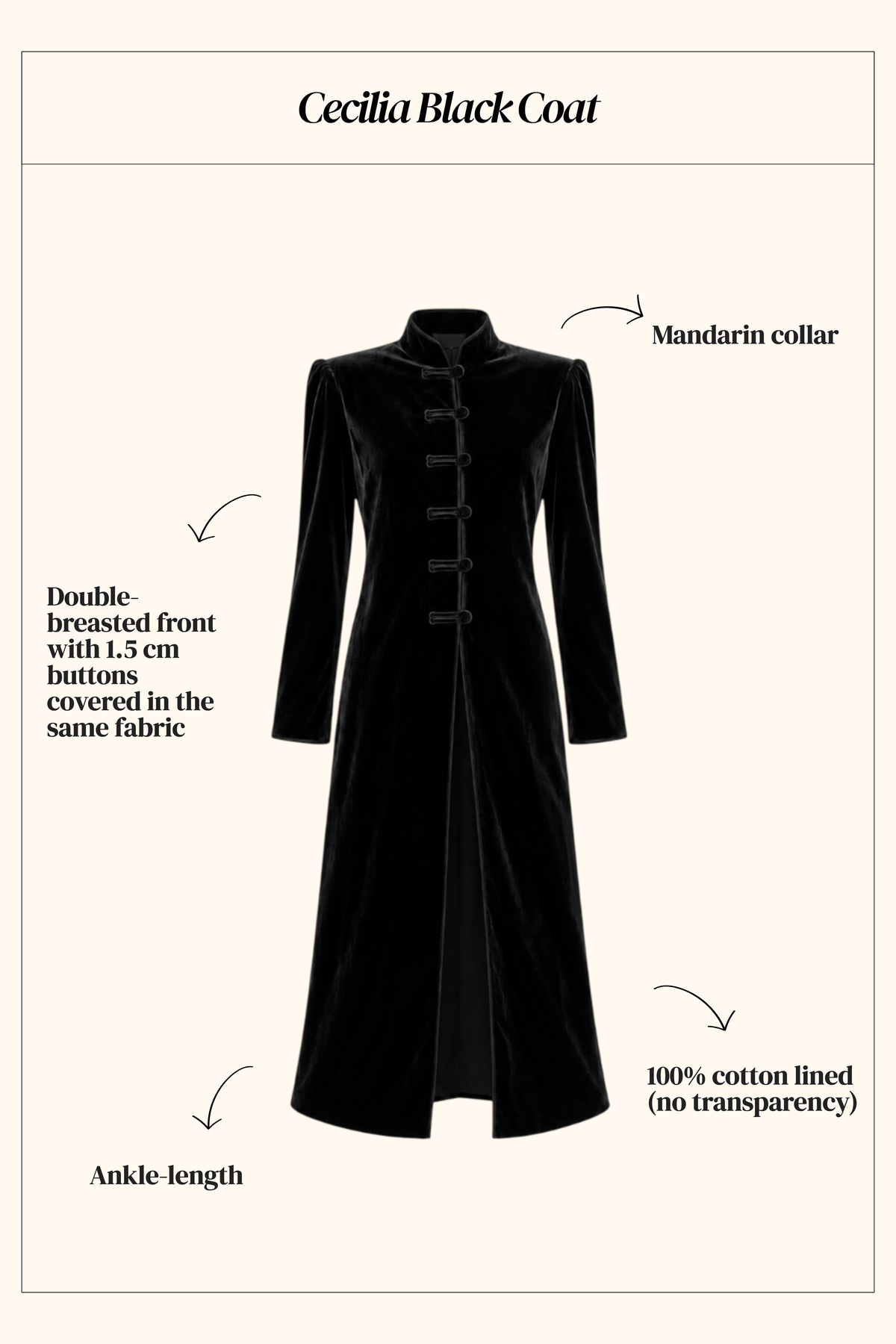 Cecilia Black Coat