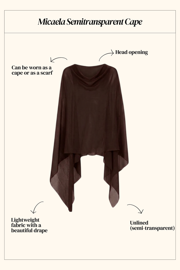 Micaela Semitransparent Cape