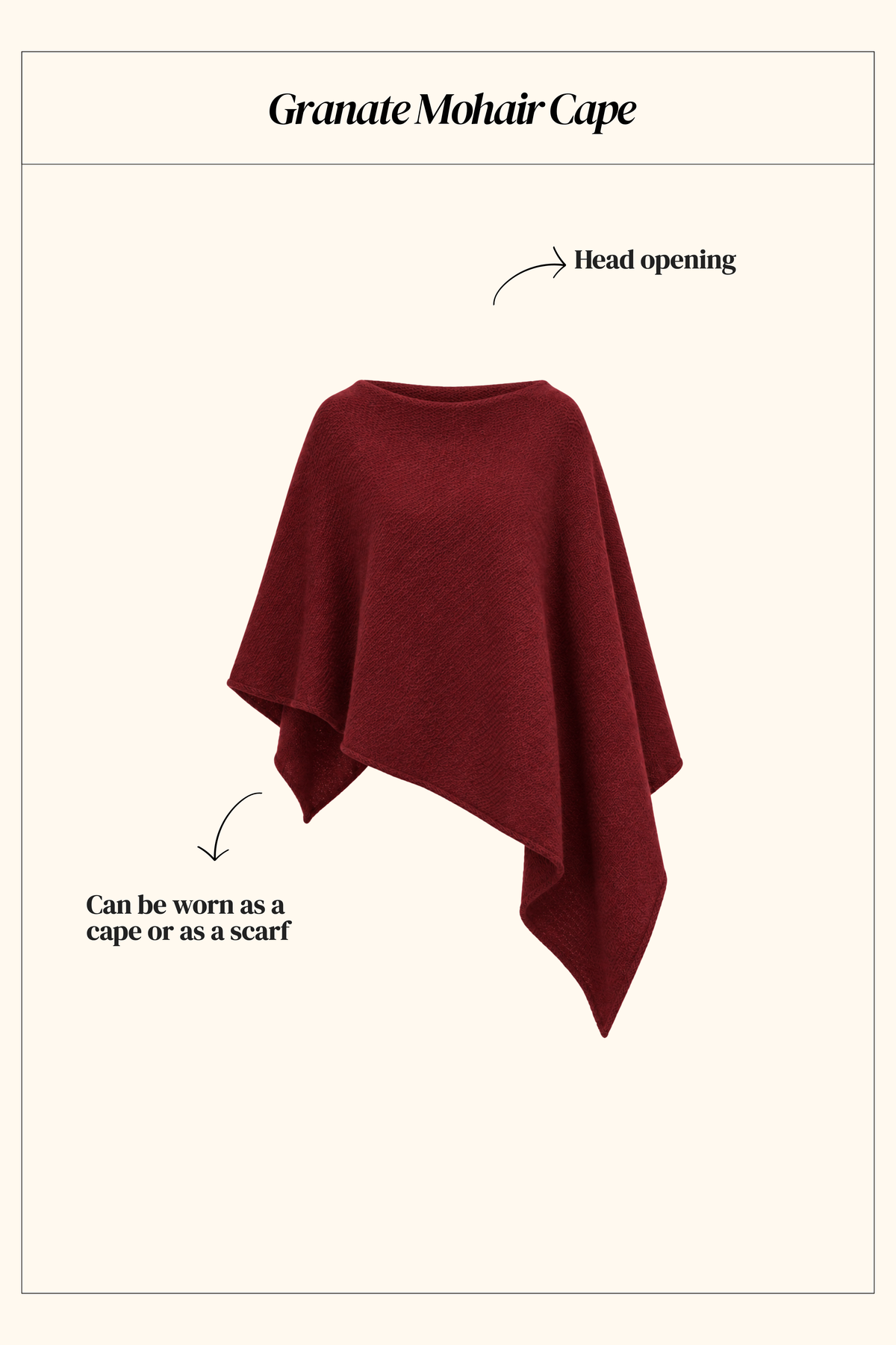 Capa Mohair Granate