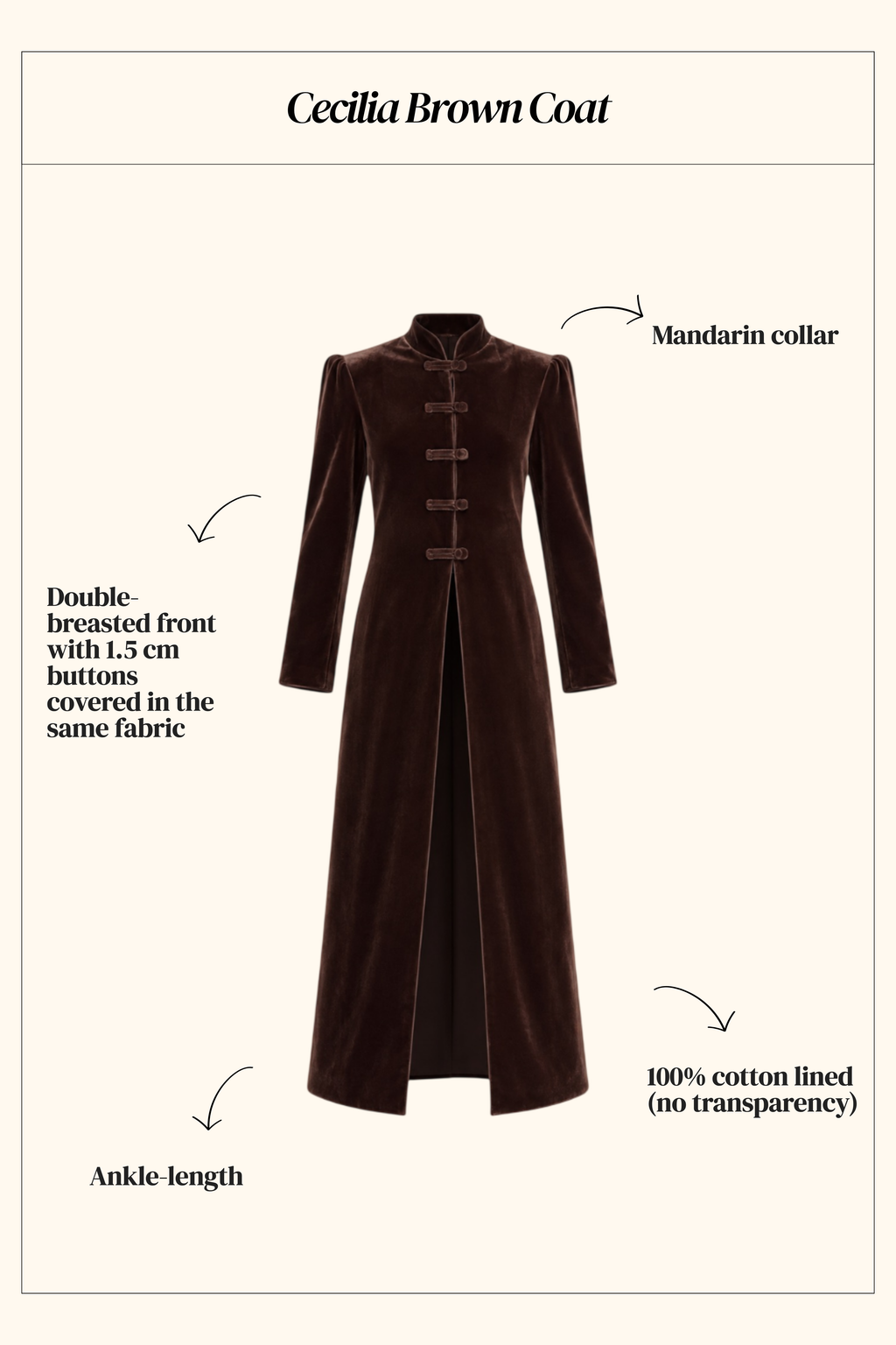 Cecilia Brown Coat