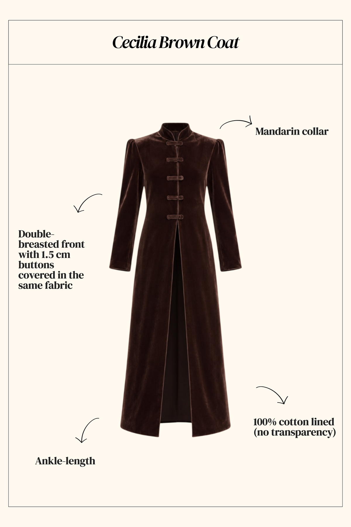 Cecilia Brown Coat