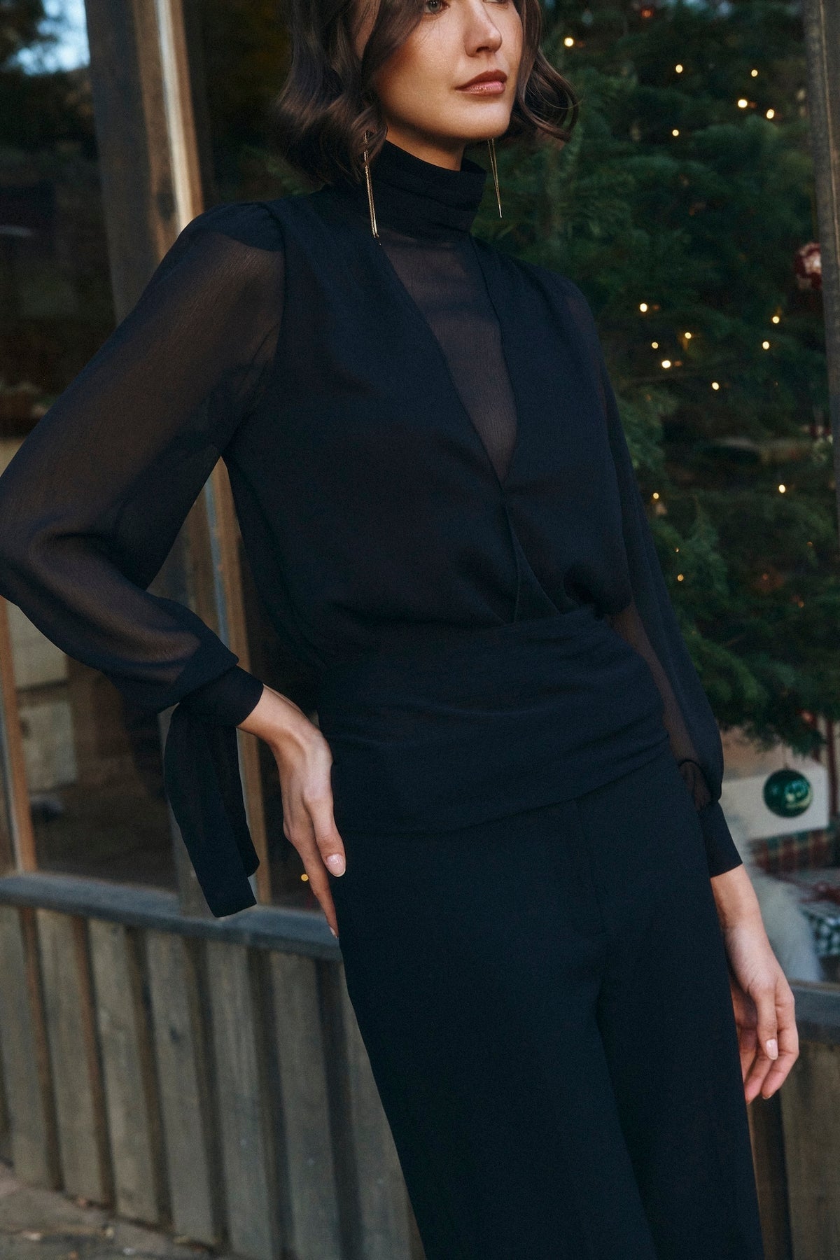 Christy Black Blouse