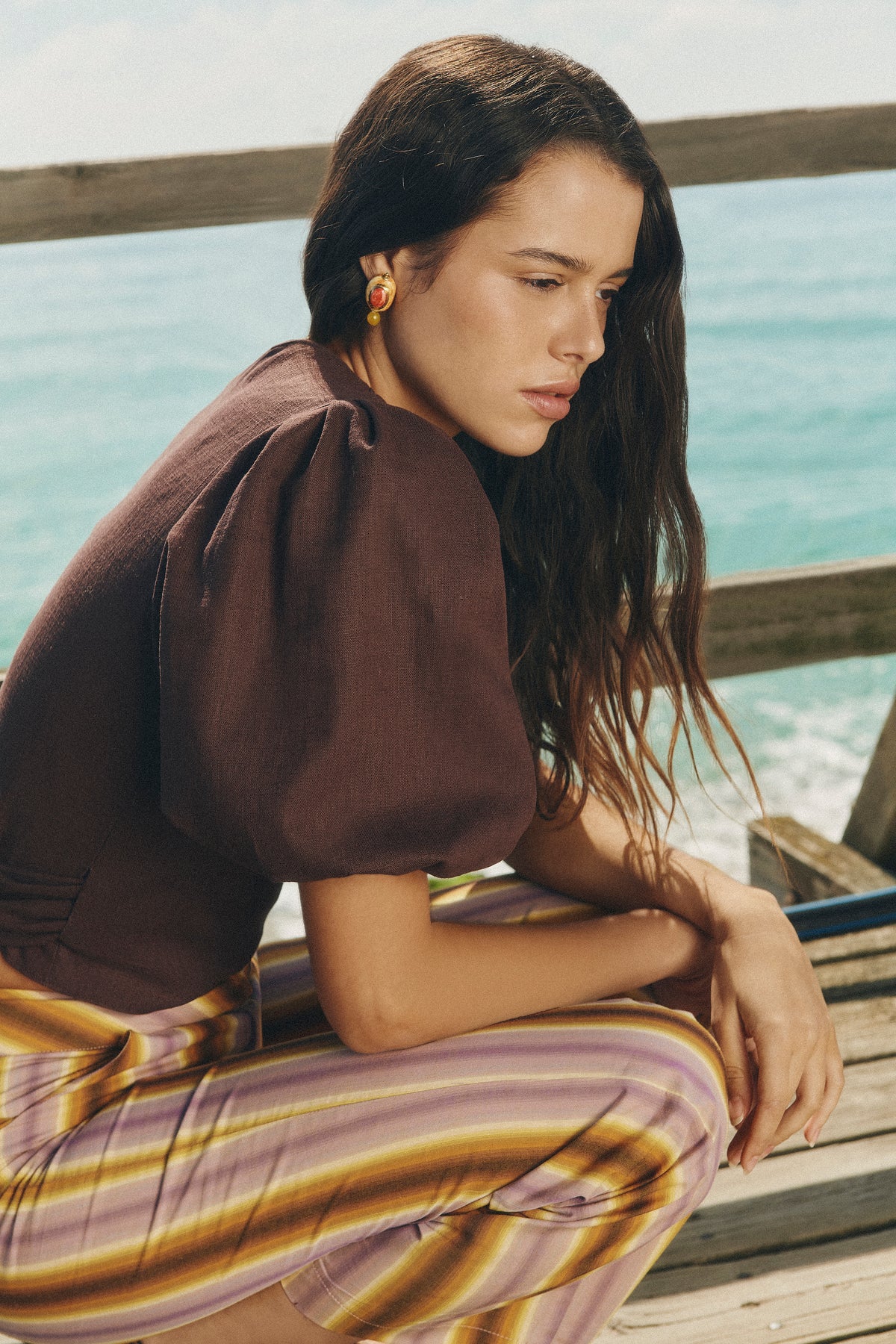 Varenna Chocolate Blouse