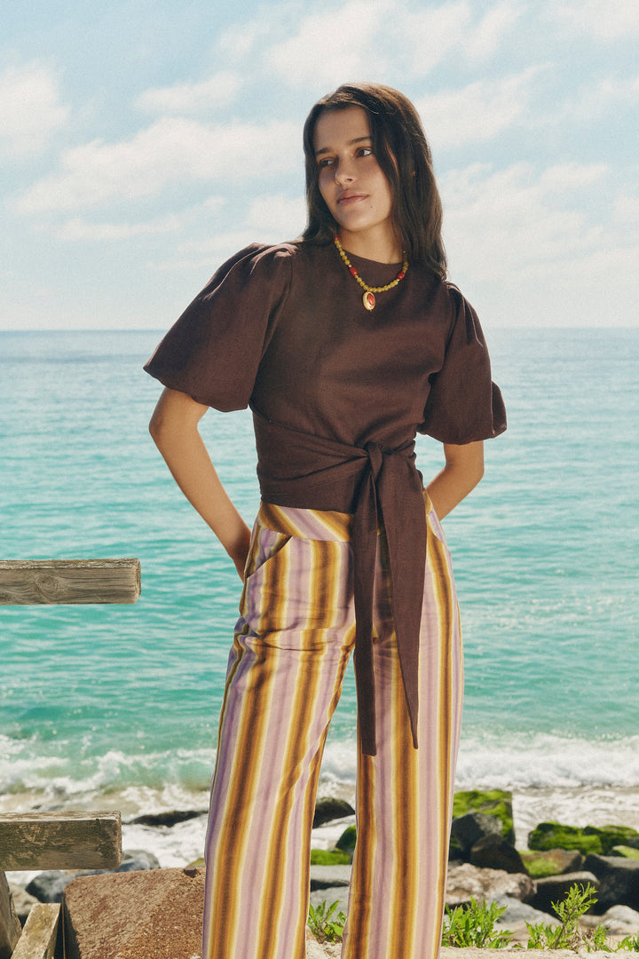 Varenna Chocolate Blouse