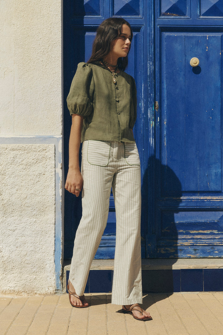 Ayla Green Blouse