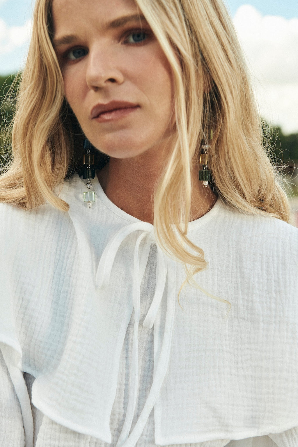 Glen White Blouse