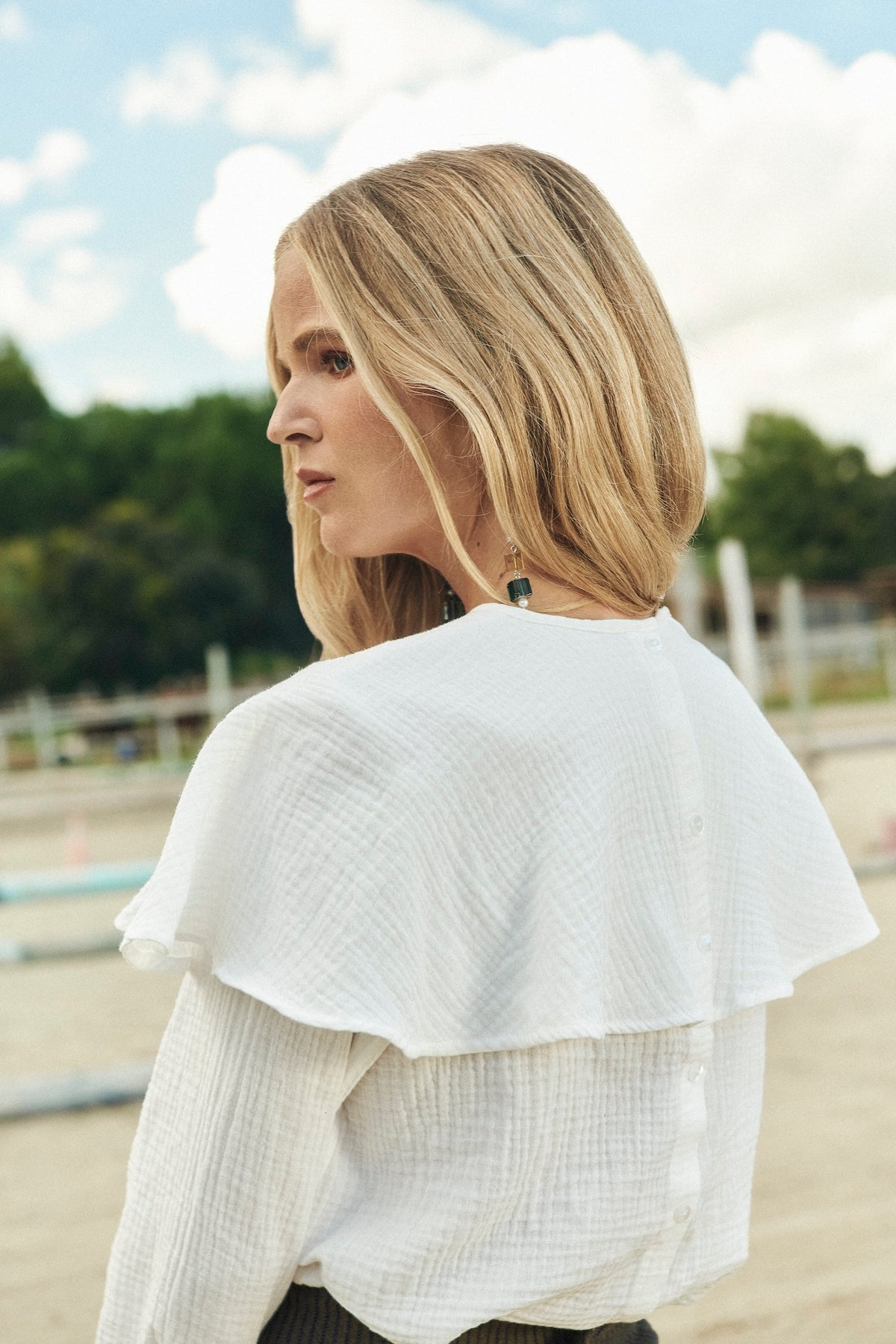 Glen White Blouse