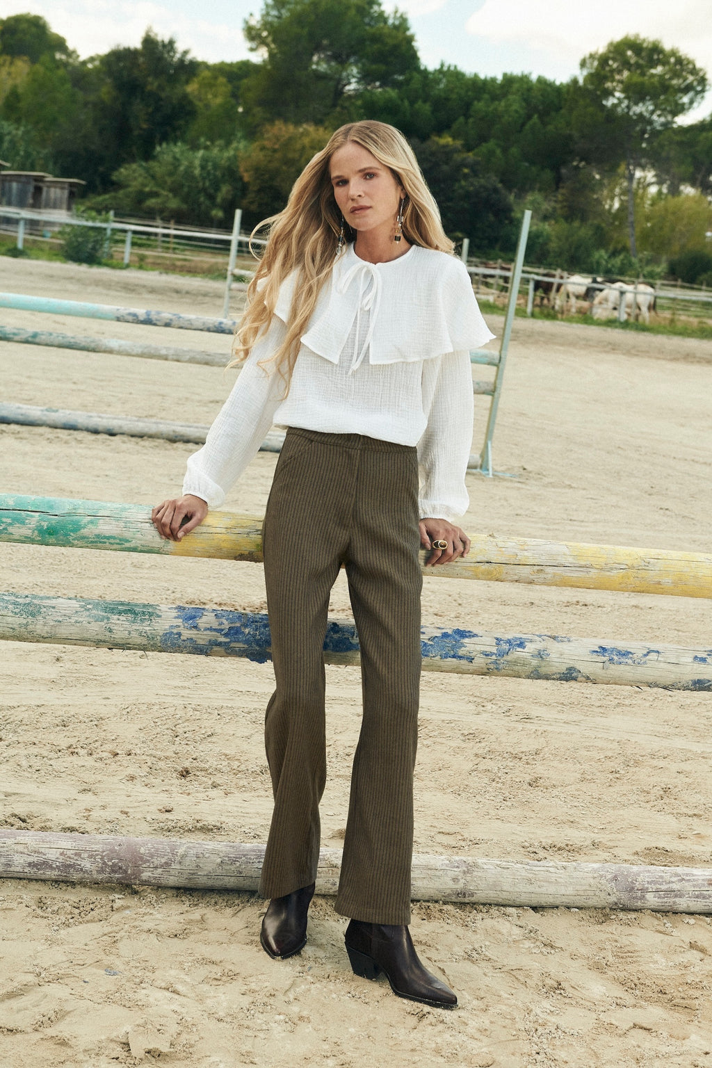 Glen White Blouse