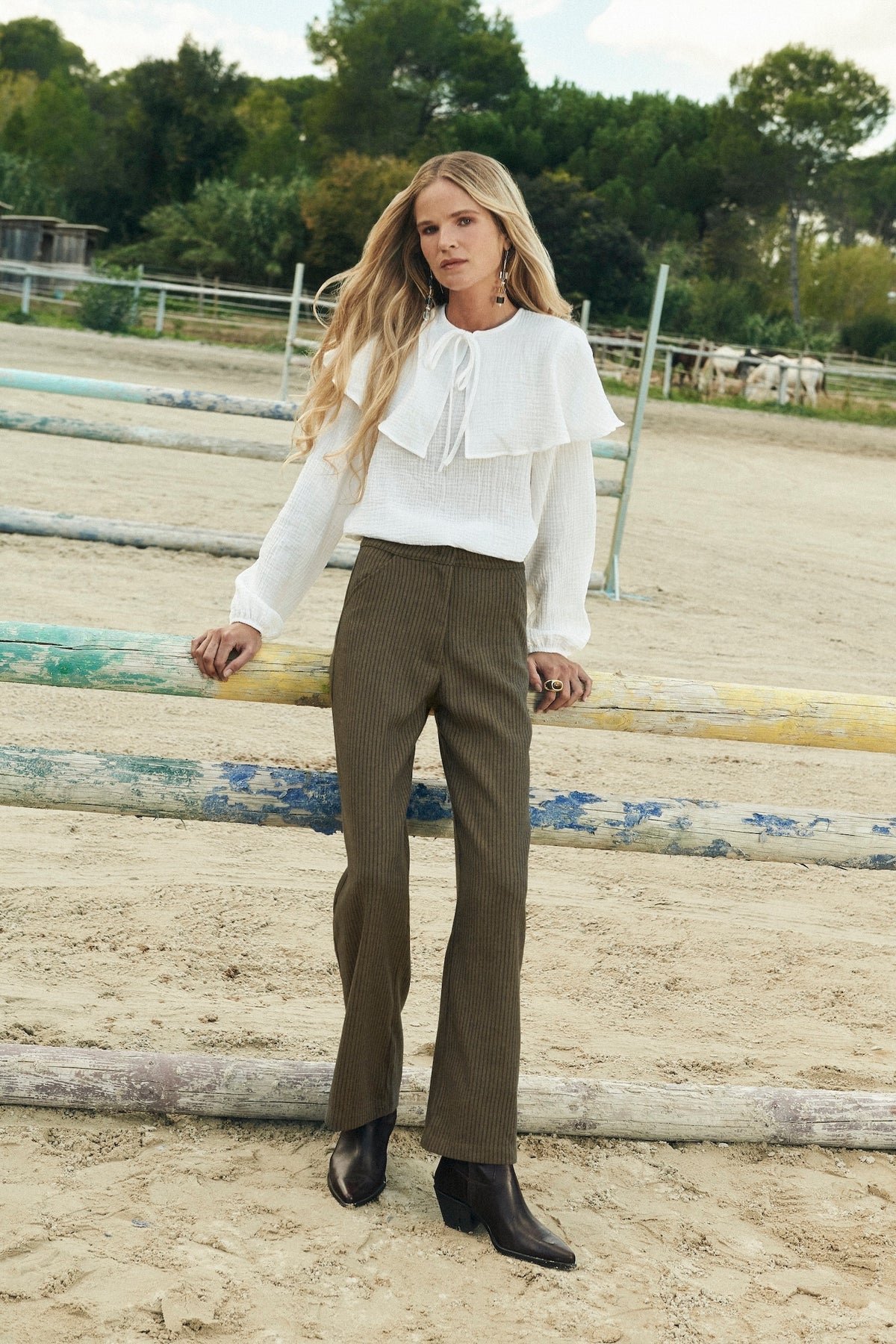 Glen White Blouse