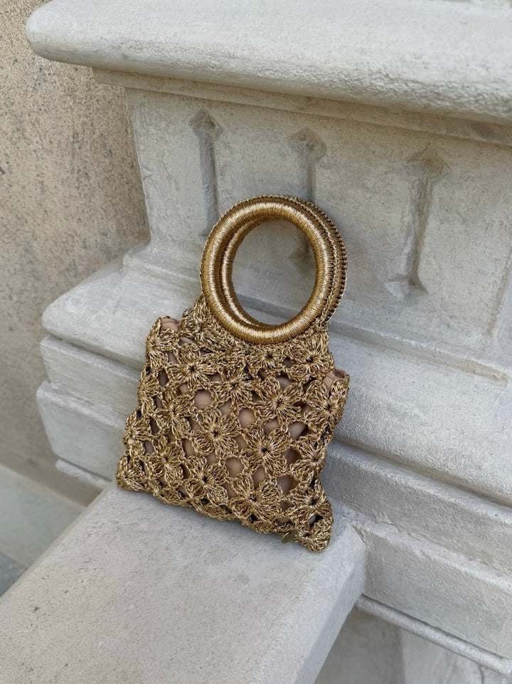 Gold Crochet Bag