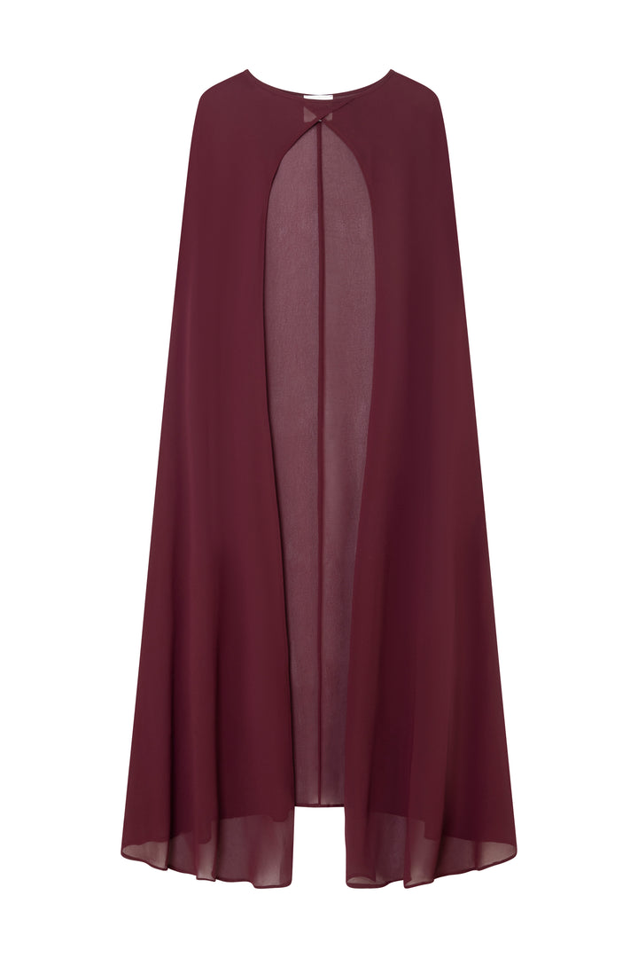 Burgundy maxi cape