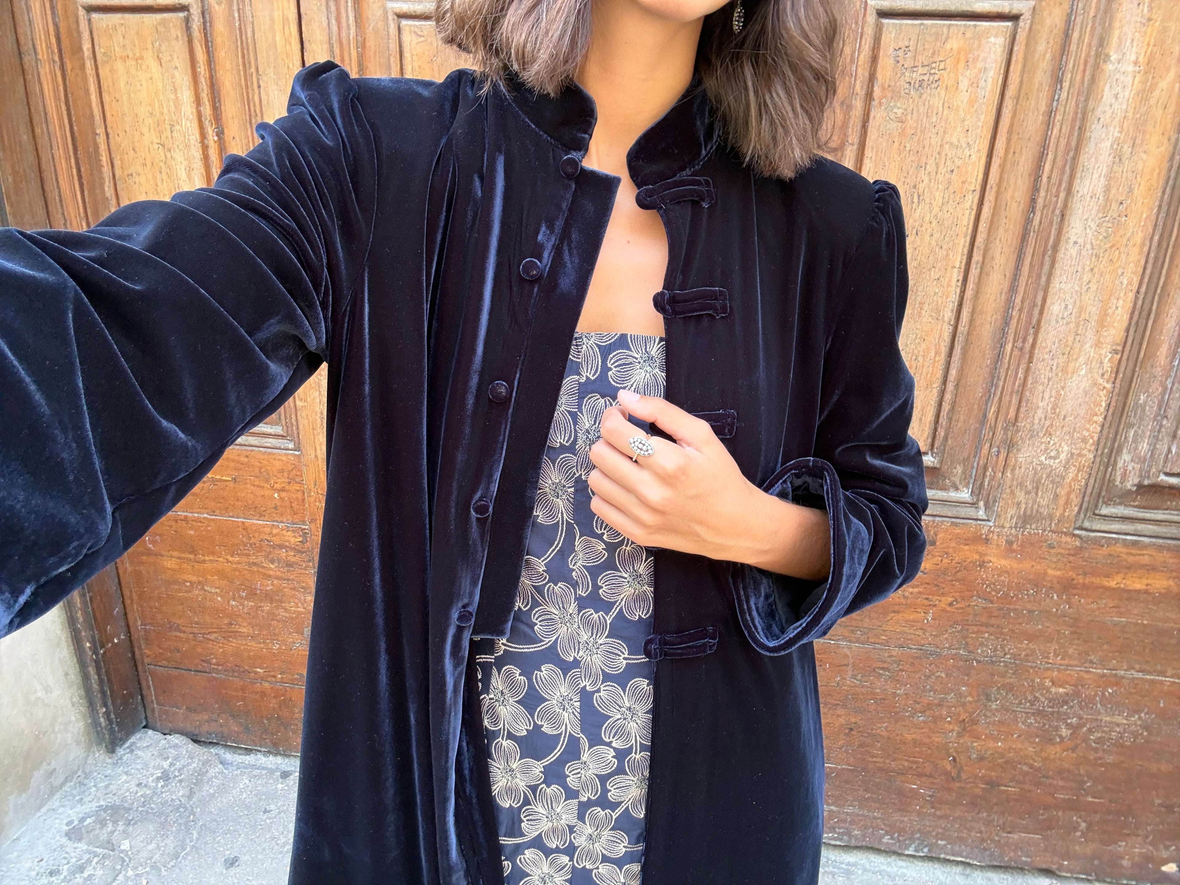 Cecilia Navy Coat