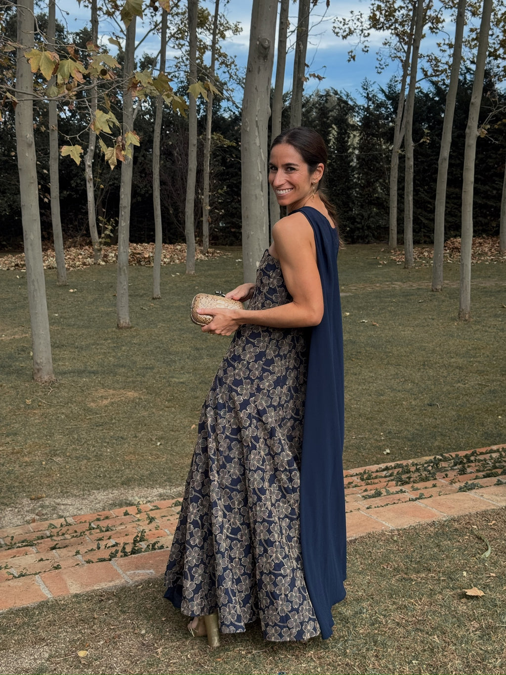 Navy maxi cape