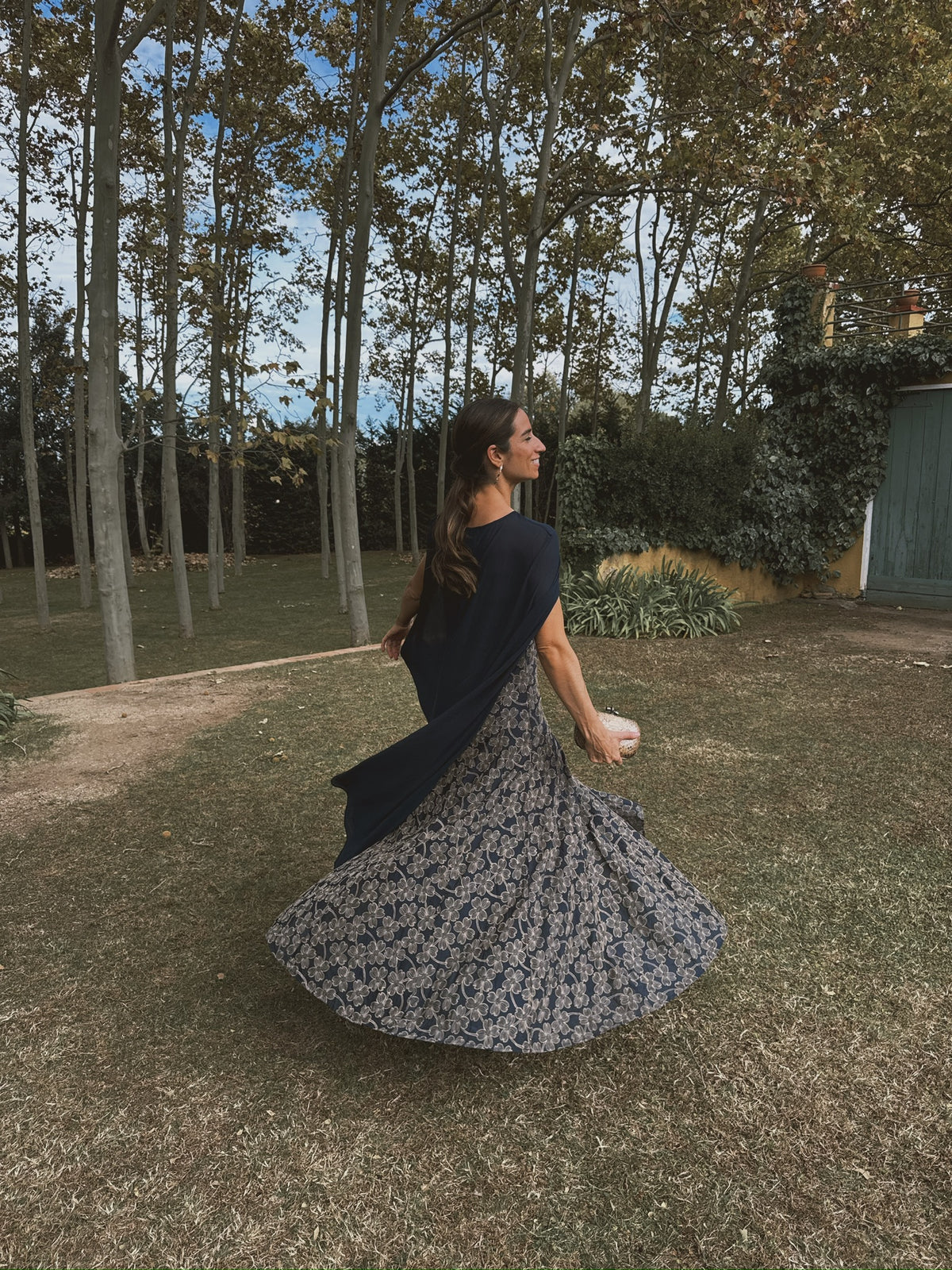 Navy maxi cape