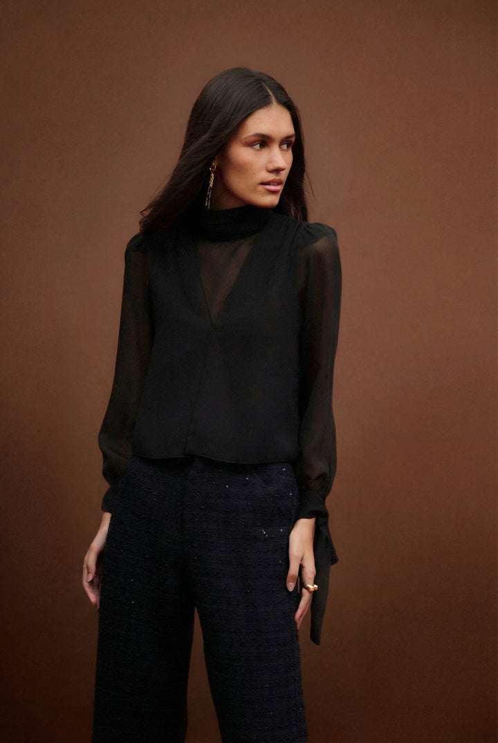 Christy Black Blouse